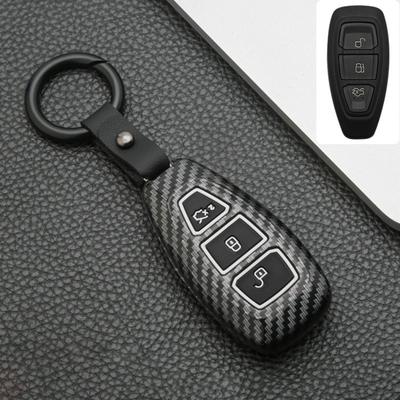 Чехол для смарт-ключа из углеродного волокна для Ford Focus MK3 MK4 Kuga escape ecosport New Fiesta с брелоком