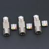 1 шт. Инструмент для разъемов Cat7 Cat6A Cat8 RJ45 Безвинтовой Цинк-сплав Экранированные Ethernet-терминаторы