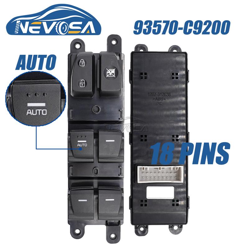 NEVOSA 93570-C90004X 93570-C91004X 93570-C92004X Master & Rear Power Window Switch Button For Hyundai IX25 Creta 2014