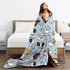 Warm Soft Blanket Picnic Guinea Pig Bedding Throws Funny Animal Flannel Bedspread Living Room Novelty Sofa Bed Cover