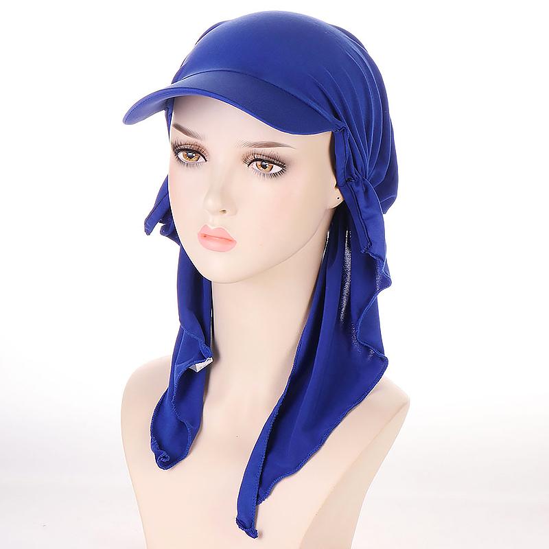 1шт повседневная женская солнцезащитная шаль дизайн тюрбан бейсбольная кепка однотонная простая дышащая