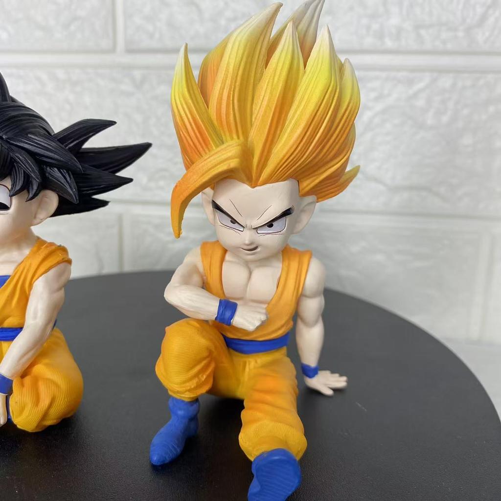 Аниме Dragon Ball Фигурка Q-версии Поза сидя Гоку Милая Фигурка Действия Модель Игрушки Кукла Настольное Украшение Подарки
