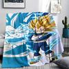 Фланелевое одеяло с принтом персонажей Dragon Ball, Высококачественное, Удобное для всех сезонов, Декор для дома, Тепло и уют, Идеально для рождественских подарков