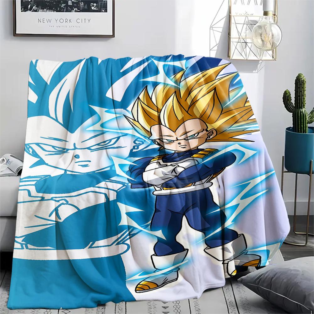 Фланелевое одеяло с принтом персонажей Dragon Ball, Высококачественное, Удобное для всех сезонов, Декор для дома, Тепло и уют, Идеально для рождественских подарков