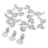20pack Stainless Steel Blank Shoe Clips DIY Craft Buckles for Shoes Silver