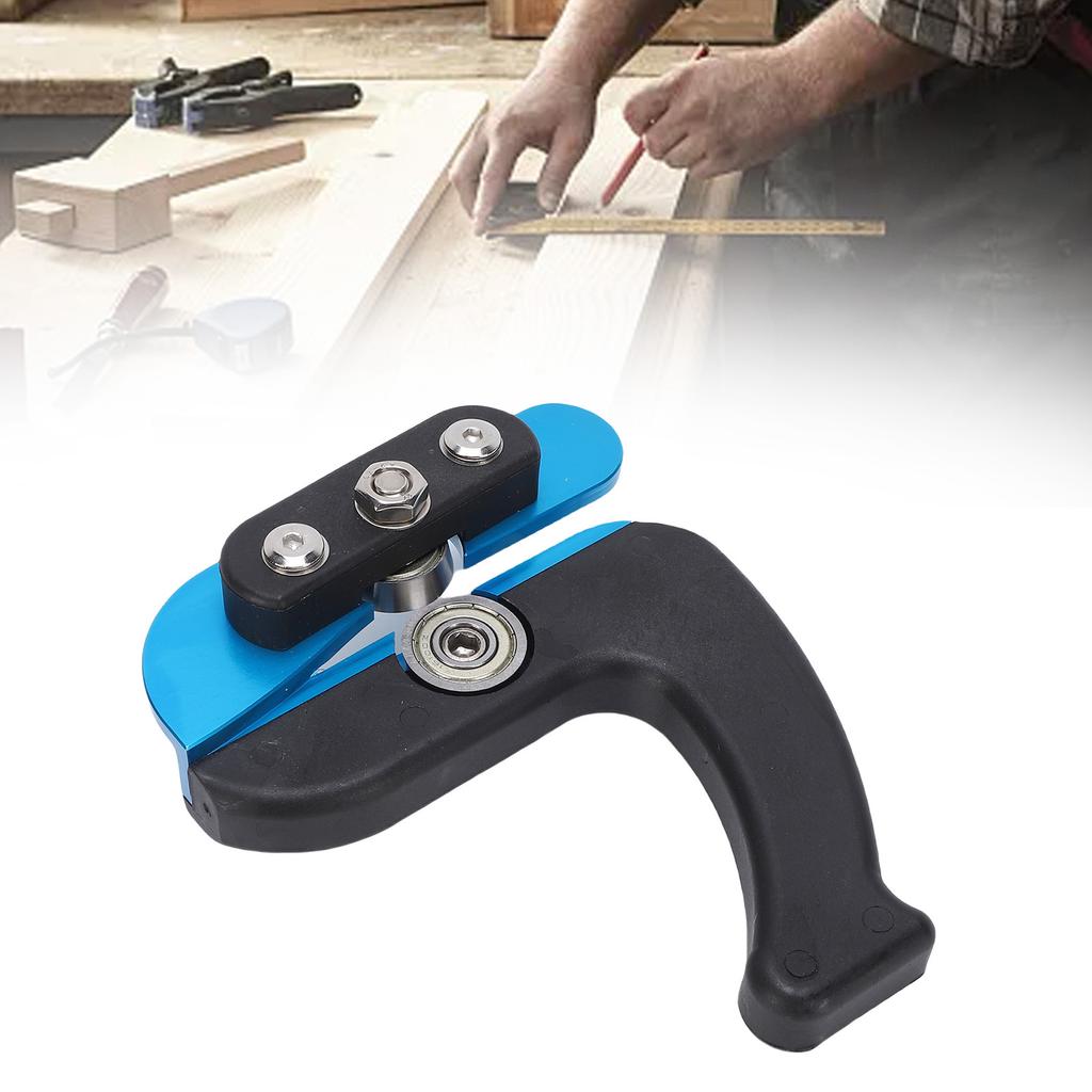 Woodworking Veneer Cutter, Aluminum Alloy Double Bearing Cutter for PVC ABS Melamine Panels with Stainless Steel Blades Ergonomic Handle