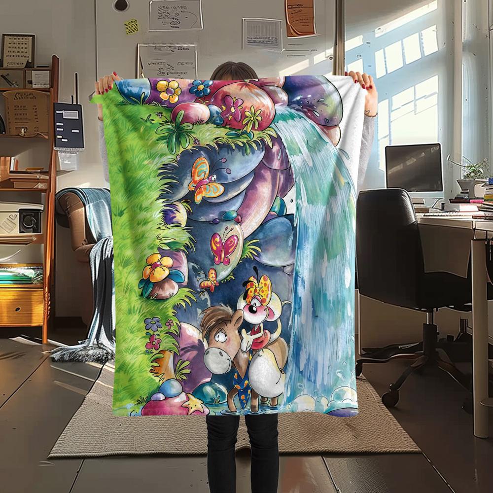 Diddl the Jumping Mouse2 Flannel Blanket, High quality Comfortable for All Seasons, Home Decor, Warmth and Comfort