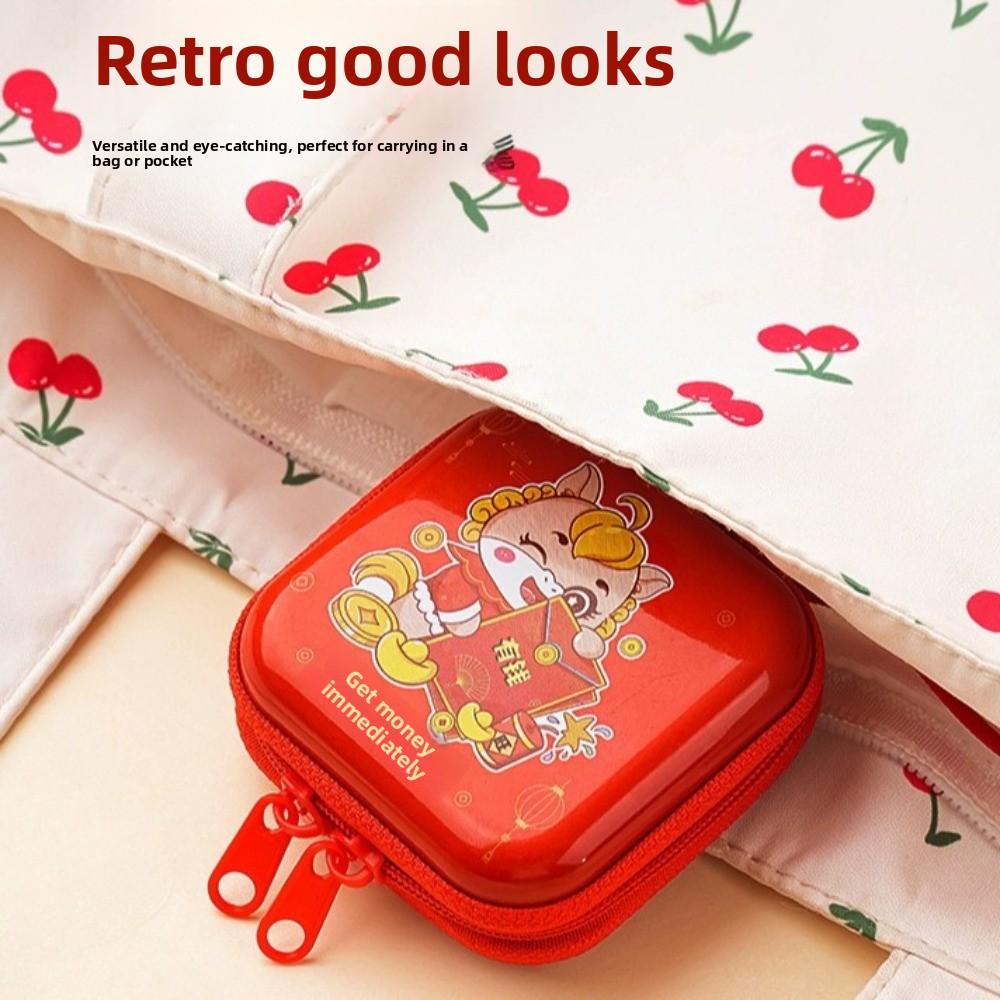 Gifts Cartoon Christmas Coin Purse Tin Box Santa Claus Phone Keychain Pendant Snowman Cartoon Storage Box Christmas