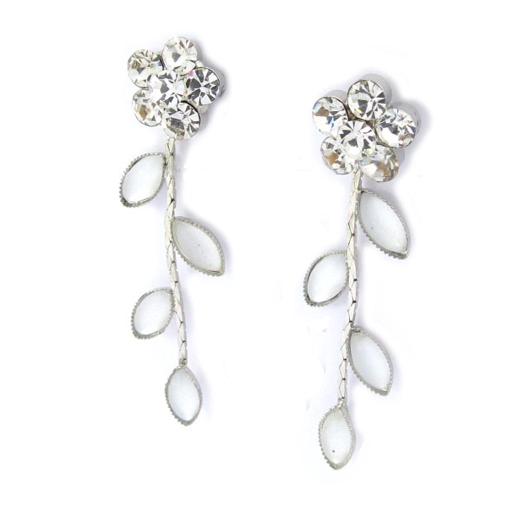 Les Trésors De Lily [K0979] — Белые дизайнерские серьги Paradis Floral