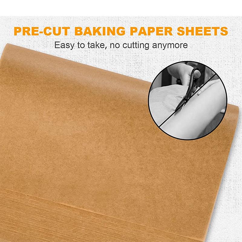 100 Pcs Parchment Paper Baking Sheets Non-Stick Precut Baking Parchment Baking Paper Will Not Curl Burn Wax Paper JT70
