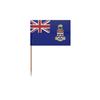 Cure-dents - Drapeau Îles Caïmans - 8 Cm - 100 Pièces - Plastique Adhésif - Bâton En Bambou