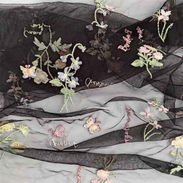 Европейское вышитое многоцветное цветочное тюлевое свадебное платье