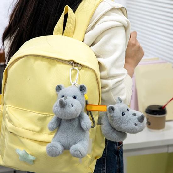 Plush Pendant Wrist Guard Rhino Design Soft Velvet Ergonomic Wrist Support Fluffy Typing Pad Bag Charm