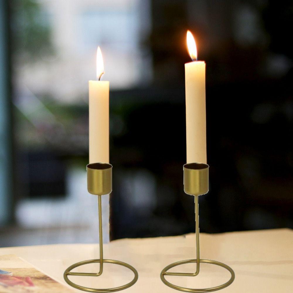 Exquisite Metal Candlestick Iron Art Single Head Candlestick Gold Candle Holders  Home Decor