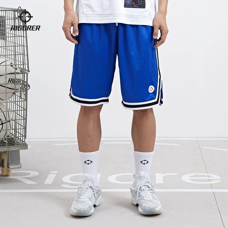 RIGORER Basketball Shorts Men's American Summer Loose Plus Size Shorts Sports Training Running Thin Quick-Drying Knee Length Pants Breathable