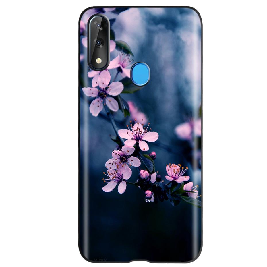 Чехол для ZTE Blade V10 Модный Цветочный Узор Сердце Чехлы для Телефона Для ZTE Blade V10 Vita V 10 Черный Силиконовый Мягкий TPU Бампер