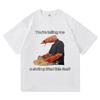 Scoliosis Funny Shrimp Meme T Shirt Hot Fashion Men Aesthetic Graphic T-Shirt Unisex Streetwear Cool Vintage Cotton Tees Shirts