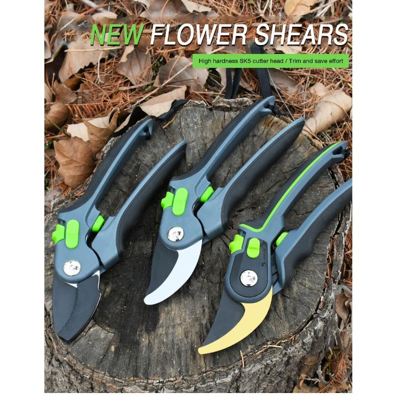 Садовые секаторы из нержавеющей стали Инструменты для обрезки Садовые инструменты Ножницы Резак Сбор фруктов Сорняки Домашние ветки в горшках Секатор