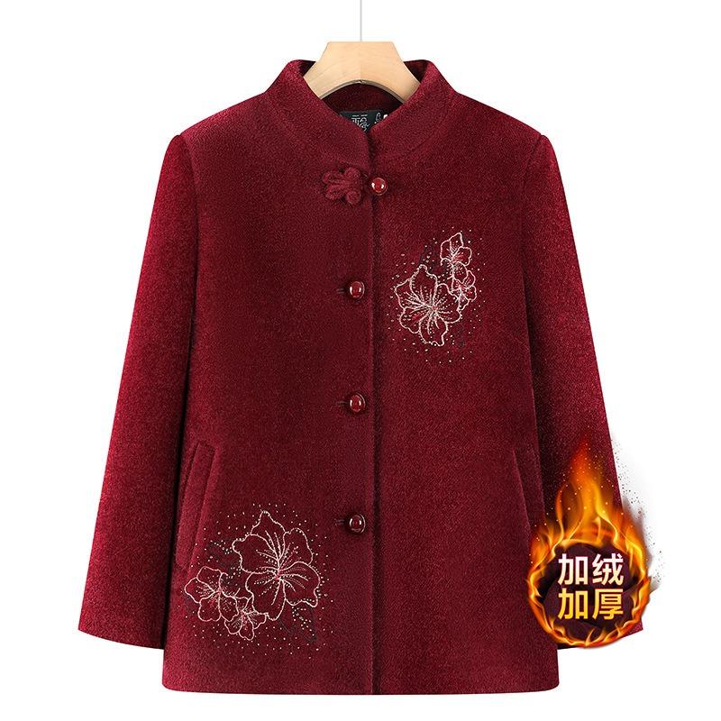 Бабушкино зимнее пальто женское среднего и пожилого возраста зимнее флисовое утепленное пальто пожилая женщина одежда из золотой норки наряд для мамы