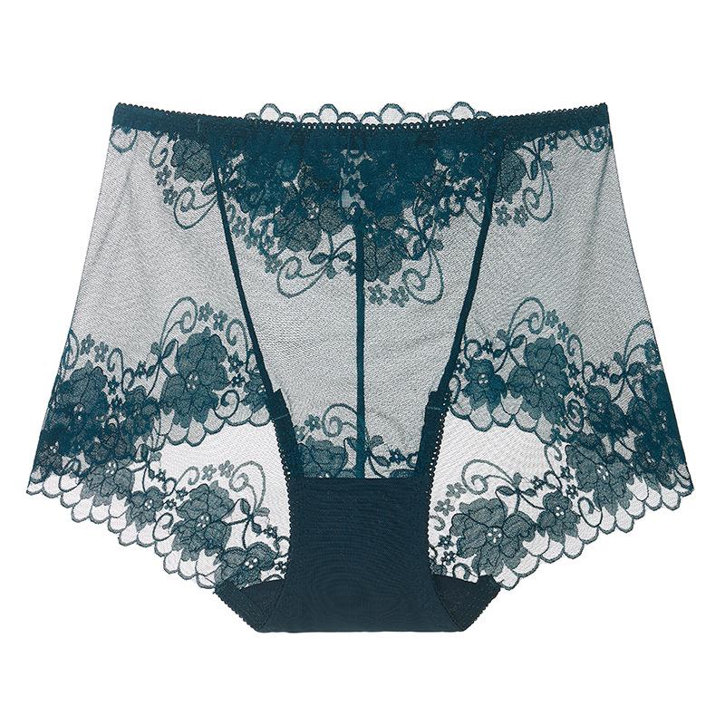 Women's Plus Size Lace Seamless High-Waist Briefs - Breathable & Comfortable