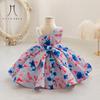 Платье принцессы для девочек, детское платье для девочек в тон, высококачественное детское платье для годовалого возраста, свадебное платье, модное повседневное праздничное платье