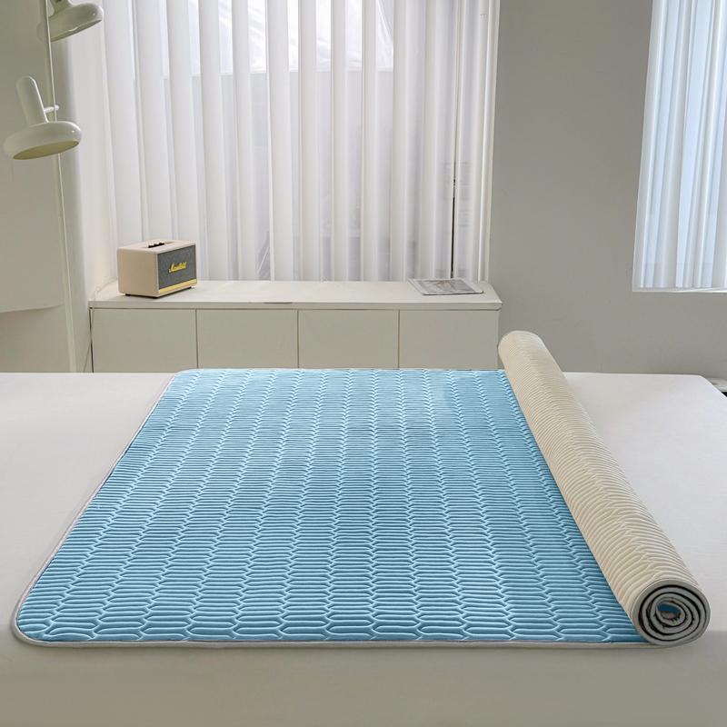 Чехол для матраса из латекса с четырьмя угловыми резинками, однотонный мат для кровати, мягкий стеганый защитный чехол на резинке 100/160/200