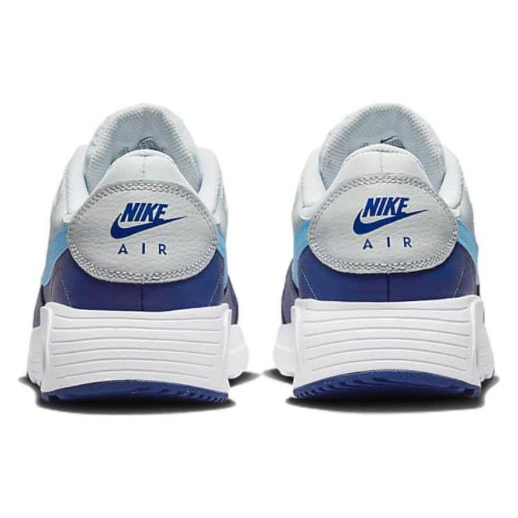 Nike Мужские кроссовки Air Max SC Pure Platinum Racer Blue White Deep-Royal-Blue Blue-Lightning CW4555-012