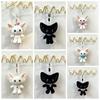 Ribbon Bow Plush Cat Keychain Candy Color Couple Bag Accessory  Wallet Decoration