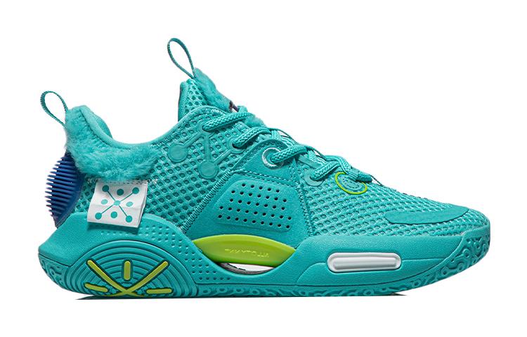 Li Ning All City 9 V1.5 Kids & Youth Low top Performance Basketball Shoes Sea Wave Blue ABPR033-4