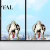 Holiday Party Window Ornament Funny Chicken Static Cling, Upside Down Rooster Glass Sticker, Privacy Film for Bathroom Waterproof Non-adhesive