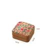Винтажная пробковая шкатулка-органайзер для ювелирных изделий Bohemia Portable Earrings Storage Box Flowers Retro Collar Storage Case Display Travel