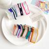 Book-shaped Hair Claw Pencil Design Hair Clip Patchwork Color Back Head Hair Clip Back To School Hair Accessory Headgear