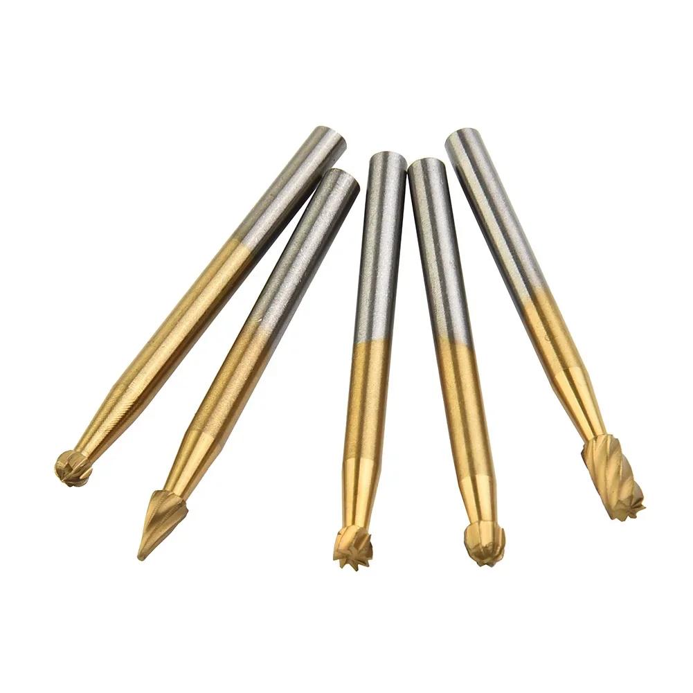 10 шт. Набор сверл HSS Rotary Router Drill Bits Burr Tools Wood Drill Cutting DIY Routing Carving Electric Grind EngravingTool