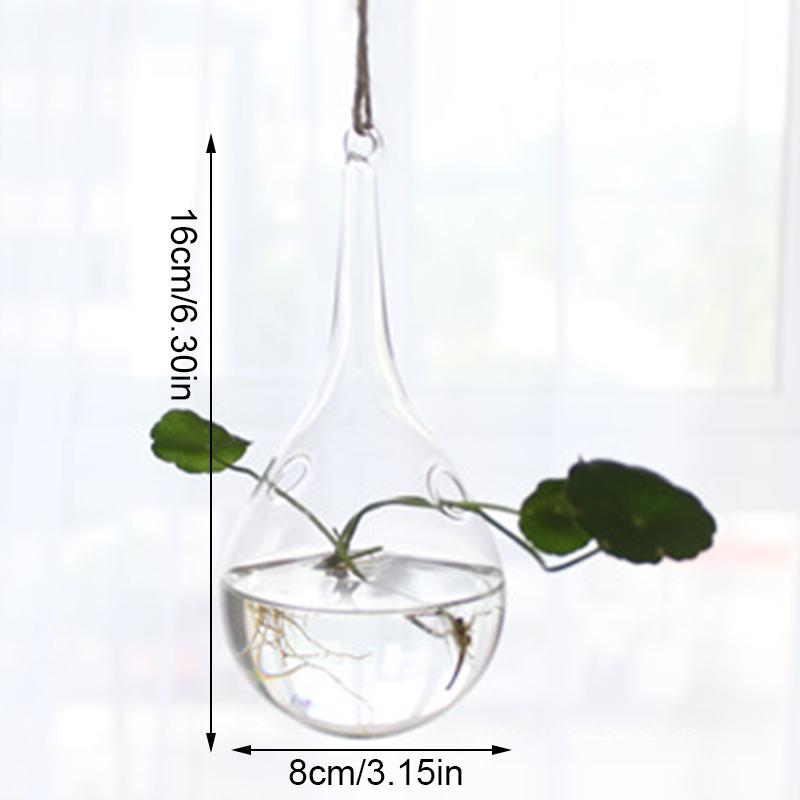1 шт. прозрачные вазы для гидропоники, террариумный контейнер, подвесная стеклянная ваза, цветочный горшок