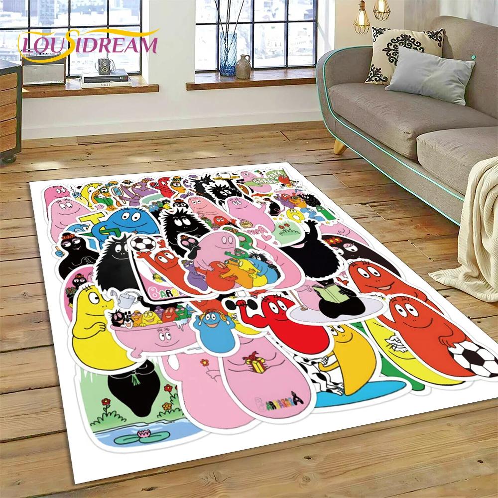 3D мультфильм Les Barbapapa Family HD ковер ковер для гостиной спальни домашний декор, напольный коврик нескользящее украшение для дивана детский подарок