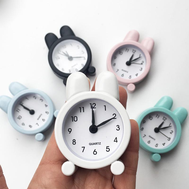 Creative Gift Metal Small Alarm Clock Mini Cute Little Bunny Alarm Clock