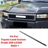 Декоративные полоски на капот, крышку двигателя, решетку бампера для Toyota Land Cruiser Prado 250 LC250 2024 2025 (ABS-аксессуары)