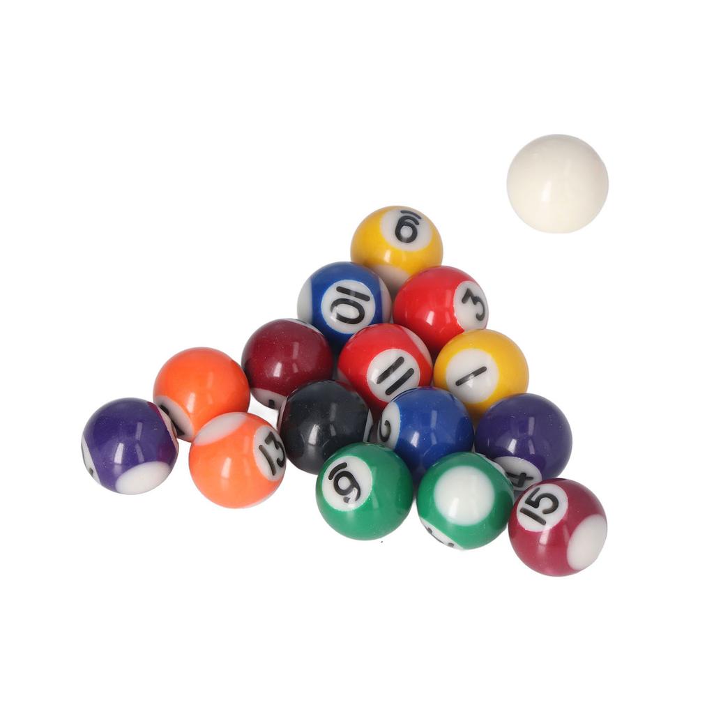 25mm Mini Billiard Ball Complete 16 Balls Set American Style Resin Pool Table Balls Accessories