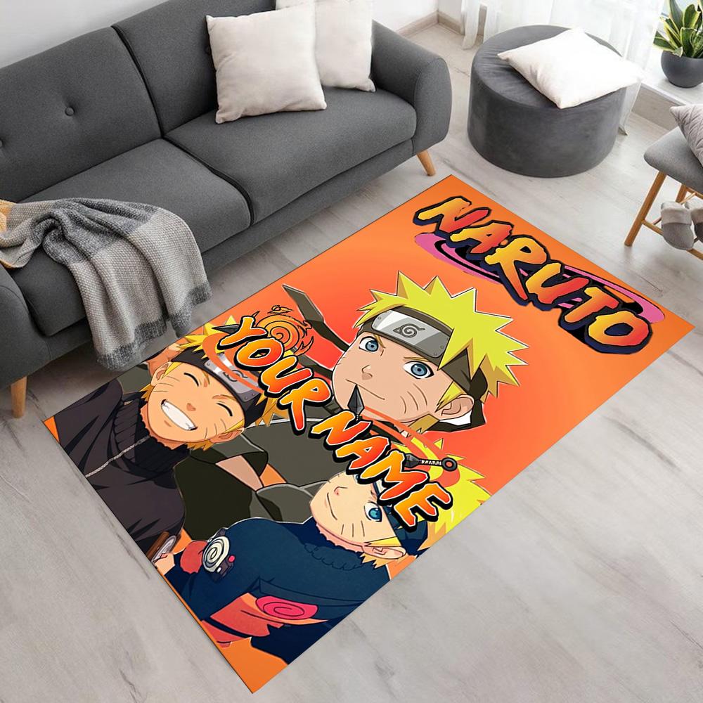 Naruto Character Customized Name Floor Mat Suitable for Balcony Dormitory Decorate room Foyer Antislip Carpet Anime Office Decor