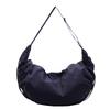 Commuter Crossbody Bag Pleated Pendant with Crescent Vagrant Bag Shoulder Bag Women's Nylon Fabric Dumpling Bag Large Capacity Crescent Bag