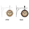 Grand Central Garden Decoration Wall Mount Double Sided Wall Clock Outside Metal Clock Bracket
