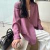 Fashionable Loose-fit Double-breasted Suit Jacket for Petite Women To Show Elegance and Casualness In Early Spring