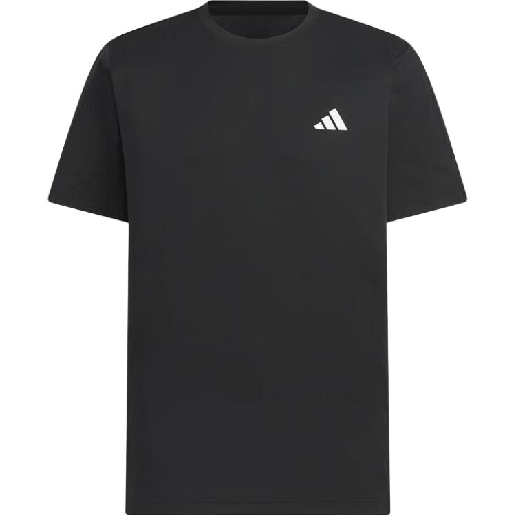Adidas SS25 Quick-Dry Cool Comfort Stylish Soft Versatile Short Sleeve T-Shirt Men Tops Black KC3090