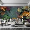 Mural Wallpaper Nordic Tropical Plants Vintage Leaves Photo Wall Painting Living Room TV Sofa Backdrop Home Decor Fresco