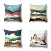 Polyester Pillowcase Automobile Decoration Mountain Home Print Pillowcase Waist Cushion Cover Bedside Cushion Cover Bedside Cushion Cover