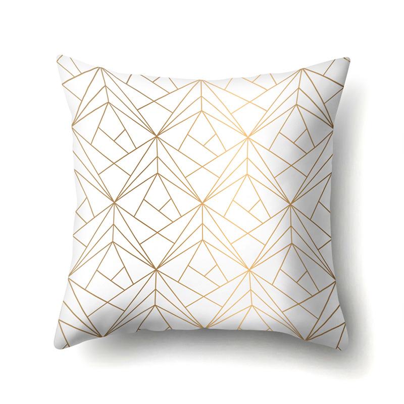 Polyester Pillow Case Automobile Decoration Home Printed Pillow Case Waist Cushion Cover Car Cushion Head Cushion Cover