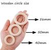 Baby Firstlook Wooden Ring Unpainted Handmade Rattle Rattle Toy Educational Toy 40mm/20pc