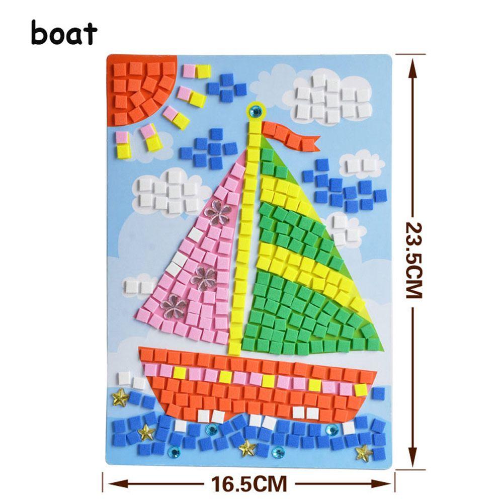 Kids Game DIY Kits Early Educational 3D Mosaics Puzzle EVA Foam Drawing Toys Stickers