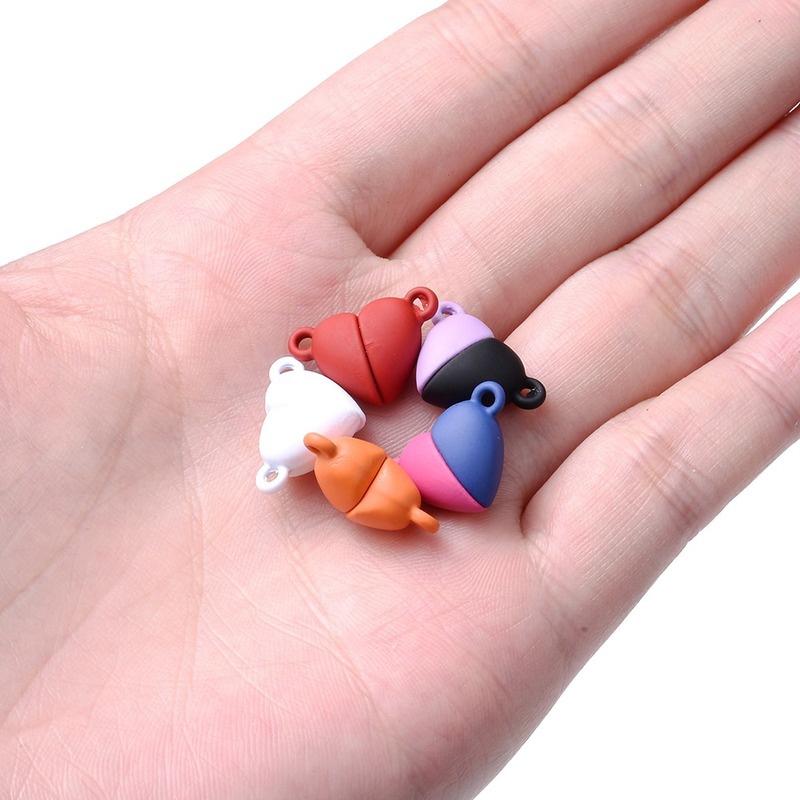 5 пар сердце магнитный разъем застежка концевой разъем подвески для ювелирных изделий застежки пара браслет ожерелье