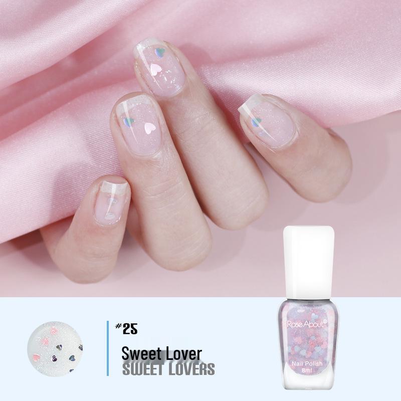 Aurora Nude Водный отслаивающийся лак для ногтей - Летний, Стойкий, Экологичный, Без запаха, Не требующий сушки, Бесплатная доставка